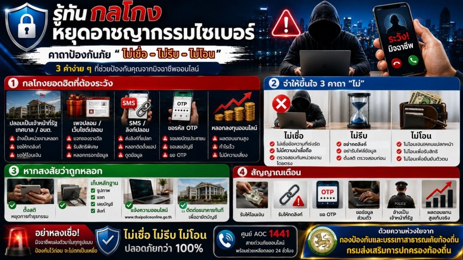 รู้ทันกลโกง หยุดอาชญากรรมไซเบอร์