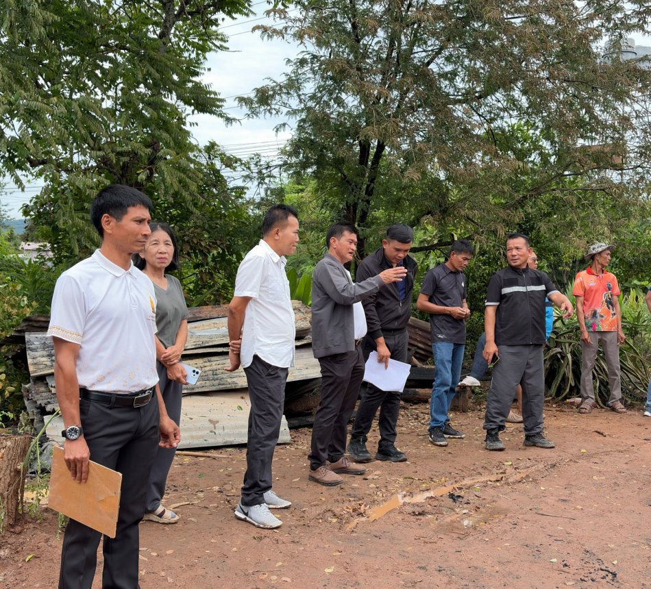 สำรวจความเสียหายเหตุเพลิงไหม้และมอบถุงยังชีพเพื่อบรรเทาความเดือดร้อนในเบื้องต้น 