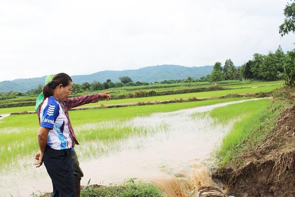ตรวจถนนการเกษตรหมู่ 8 ถูกน้ำเซาะตัดขาดพื้นที่ไร่นายพร ฤทธิ์ศักดิ์ 